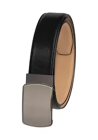 Men's Plaque Tension Buckle Dress Belt
