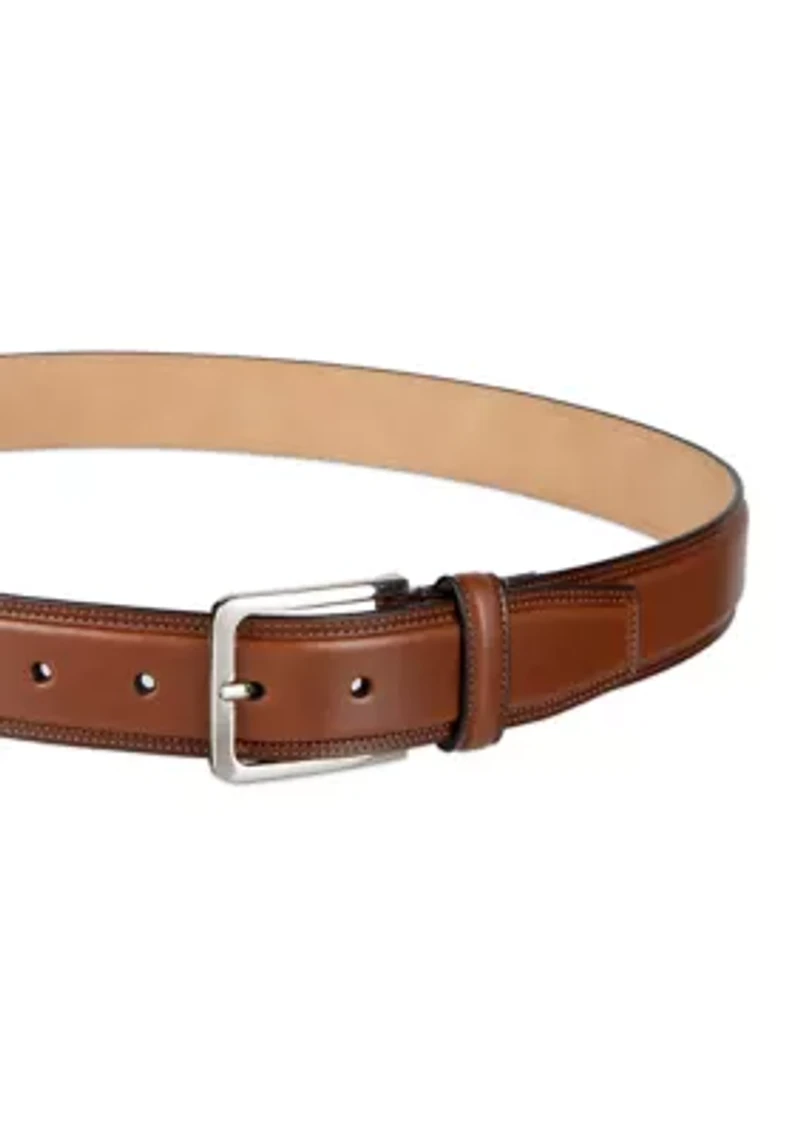 Haggar Men's 2-Row Stitch Casual Belt