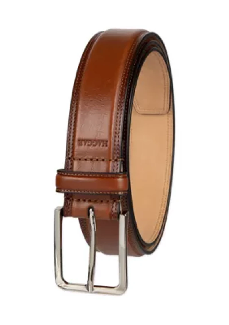 Haggar Men's 2-Row Stitch Casual Belt