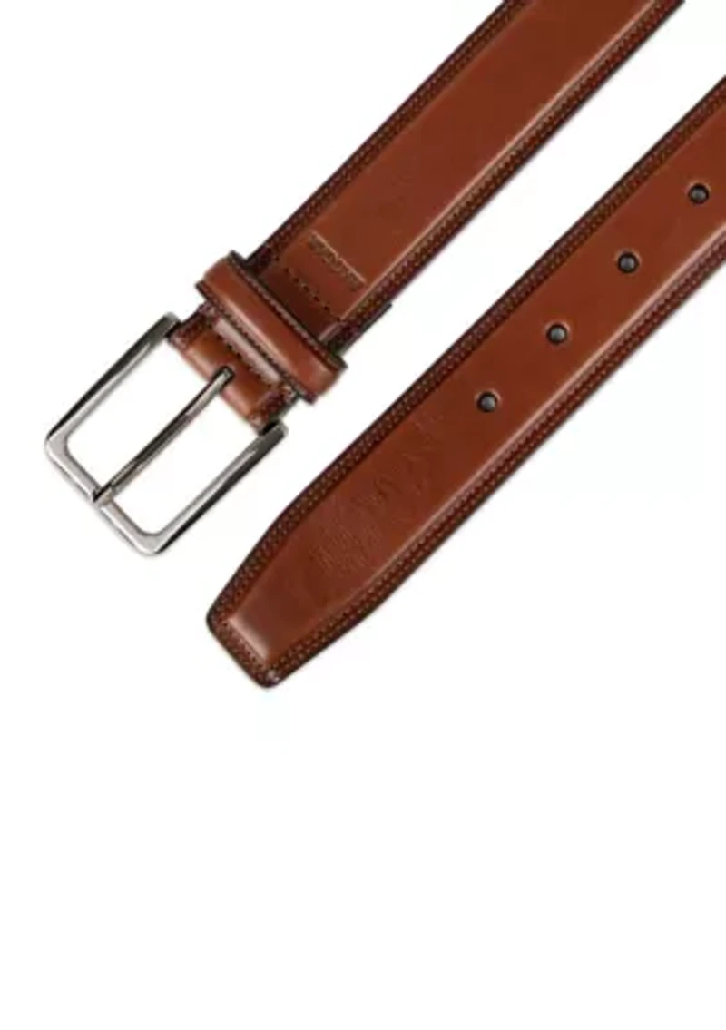 Haggar Men's 2-Row Stitch Casual Belt