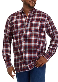 Big & Tall Plaid Printed Flannel Shirt