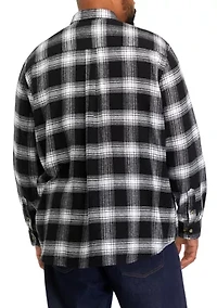 Big & Tall Plaid Printed Flannel Shirt