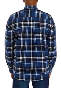 Big & Tall Plaid Printed Flannel Shirt