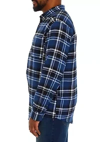 Big & Tall Plaid Printed Flannel Shirt