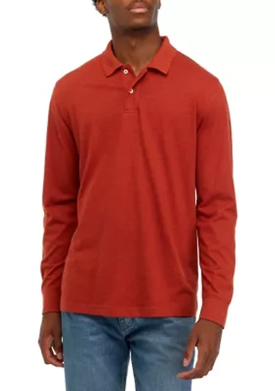 Long Sleeve Jersey Polo Shirt