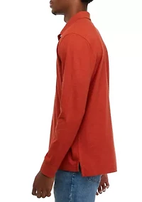 Long Sleeve Jersey Polo Shirt