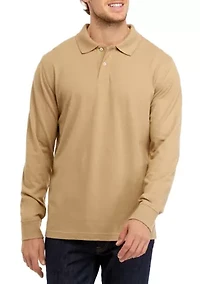 Long Sleeve Jersey Polo Shirt