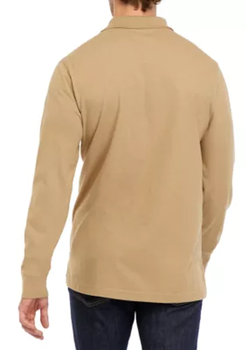 Long Sleeve Jersey Polo Shirt