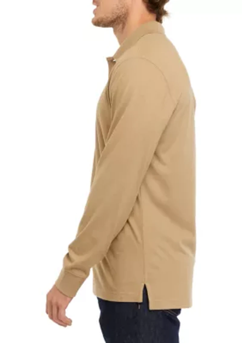 Long Sleeve Jersey Polo Shirt