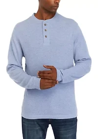 Long Sleeve Thermal Henley Shirt