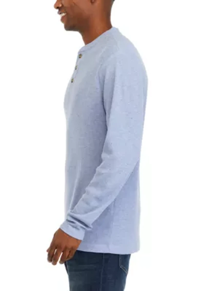 Long Sleeve Thermal Henley Shirt