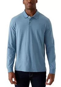 Long Sleeve Jersey Polo Shirt