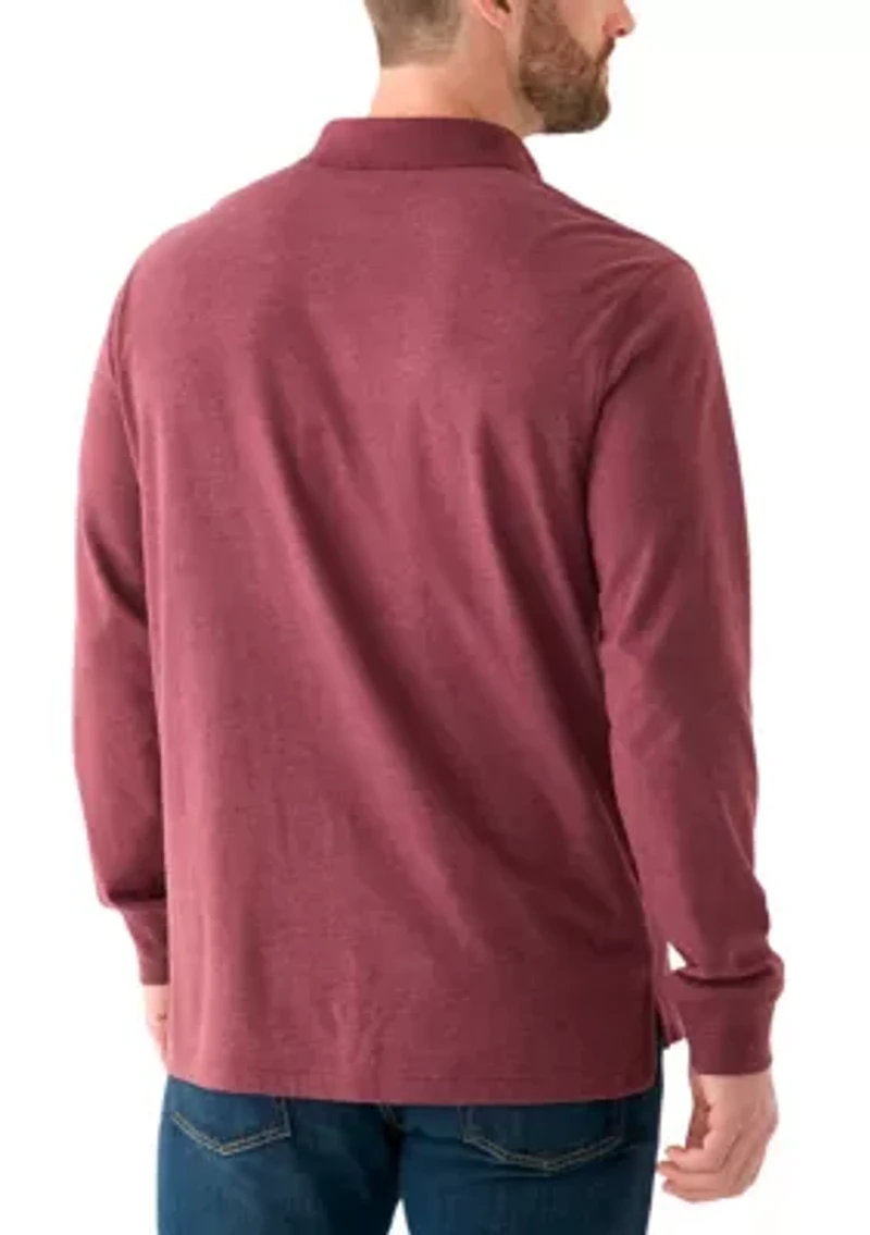 Long Sleeve Jersey Polo Shirt