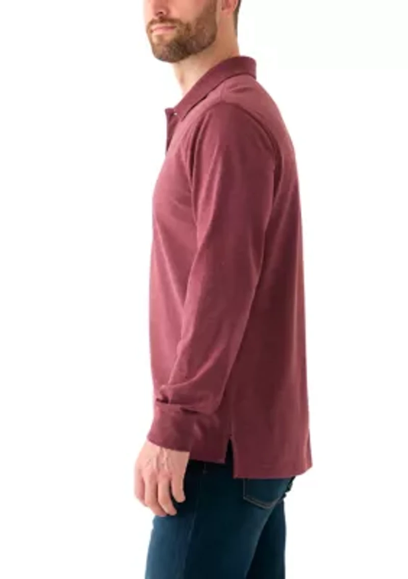 Long Sleeve Jersey Polo Shirt