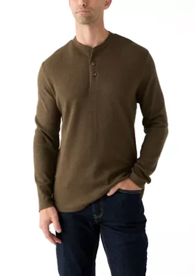Long Sleeve Thermal Henley Shirt