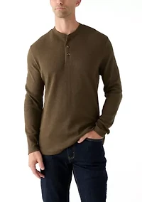 Long Sleeve Thermal Henley Shirt