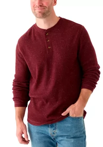 Long Sleeve Thermal Henley Shirt