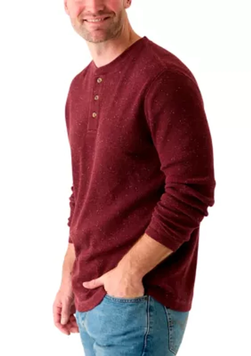 Long Sleeve Thermal Henley Shirt