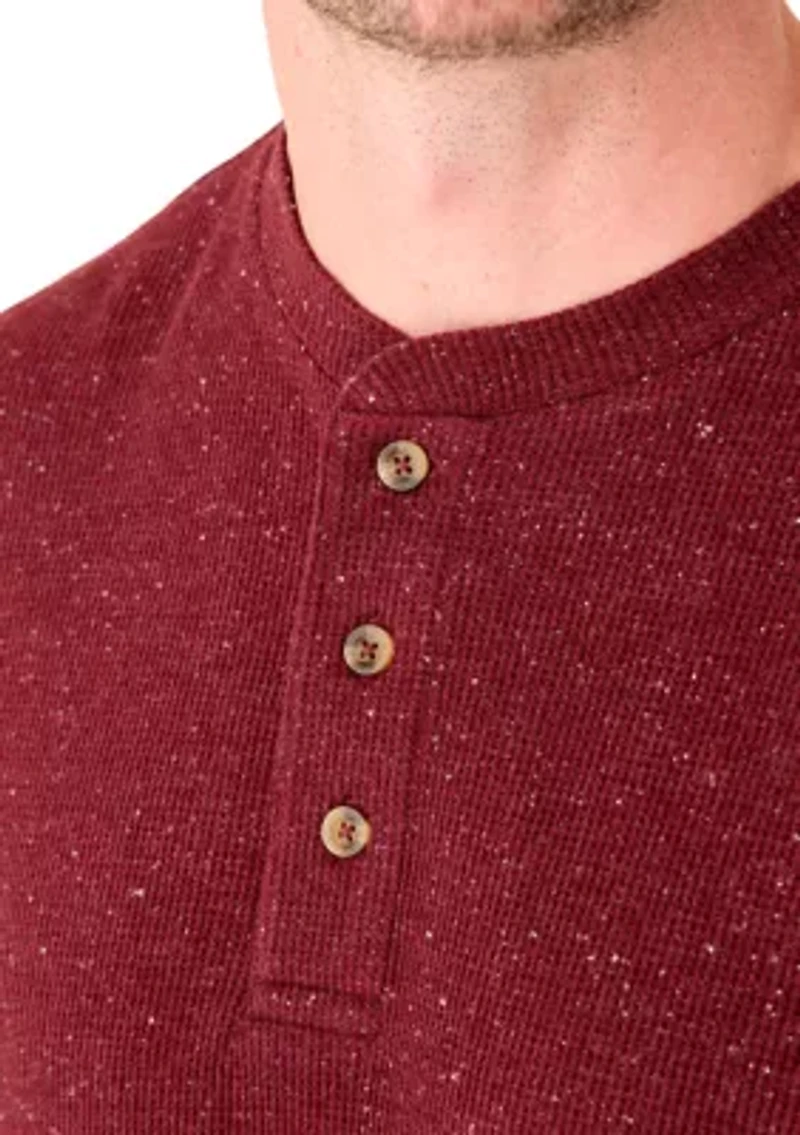 Long Sleeve Thermal Henley Shirt