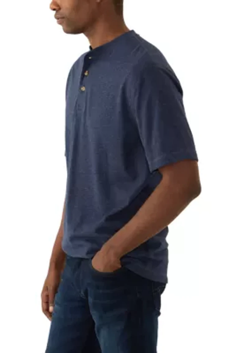 Short Sleeve Jersey Henley Shirt