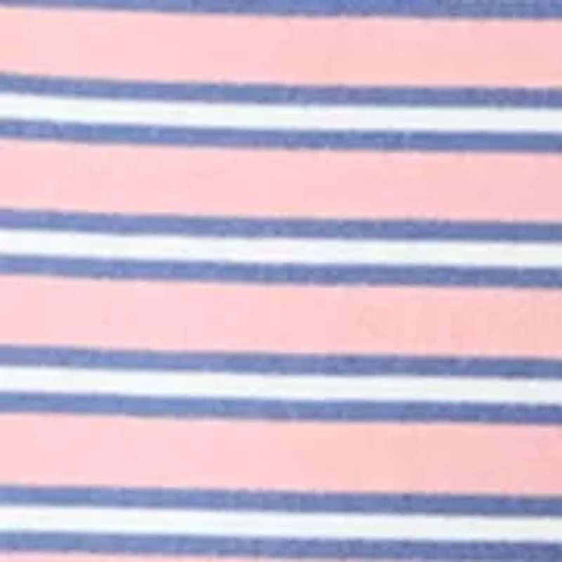 Men's Short Sleeve Striped Jersey Polo Shirt