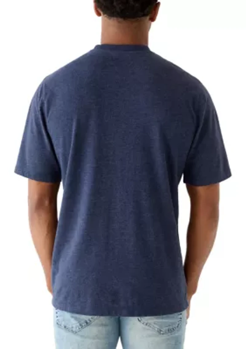 Men's Short Sleeve Jersey Henley Shirt