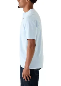 Men's Short Sleeve Jersey Henley Shirt