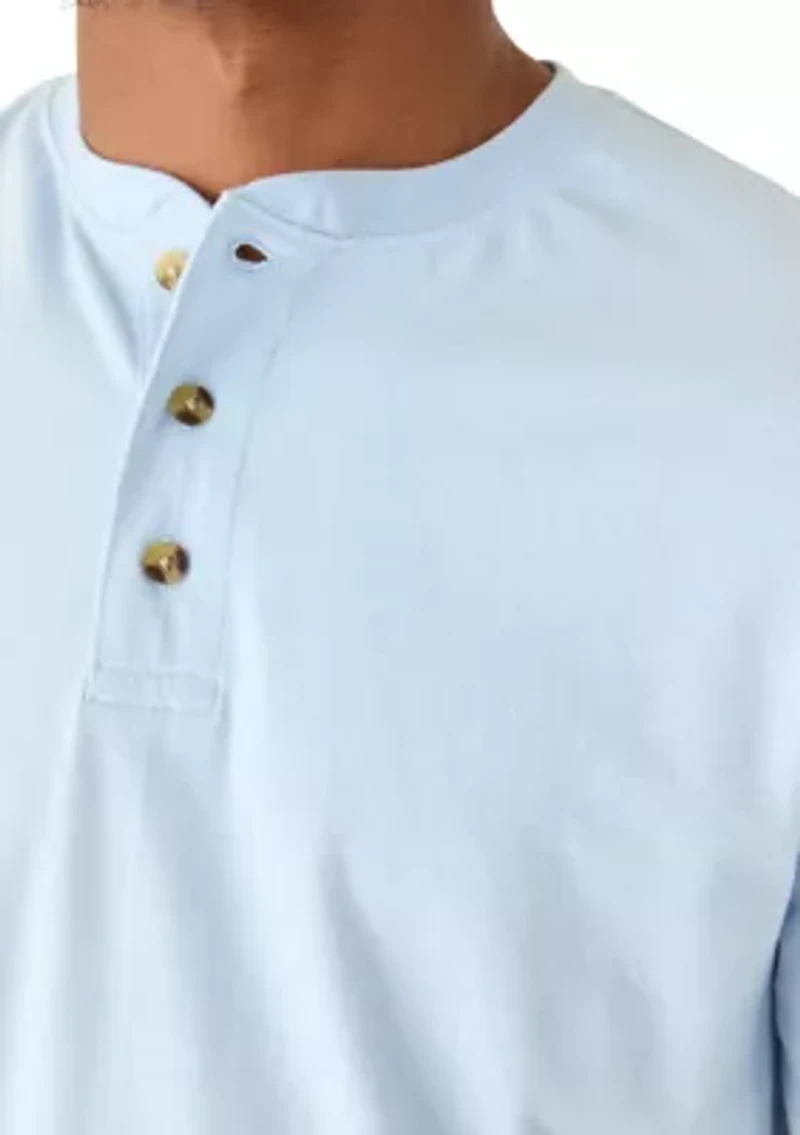 Men's Short Sleeve Jersey Henley Shirt