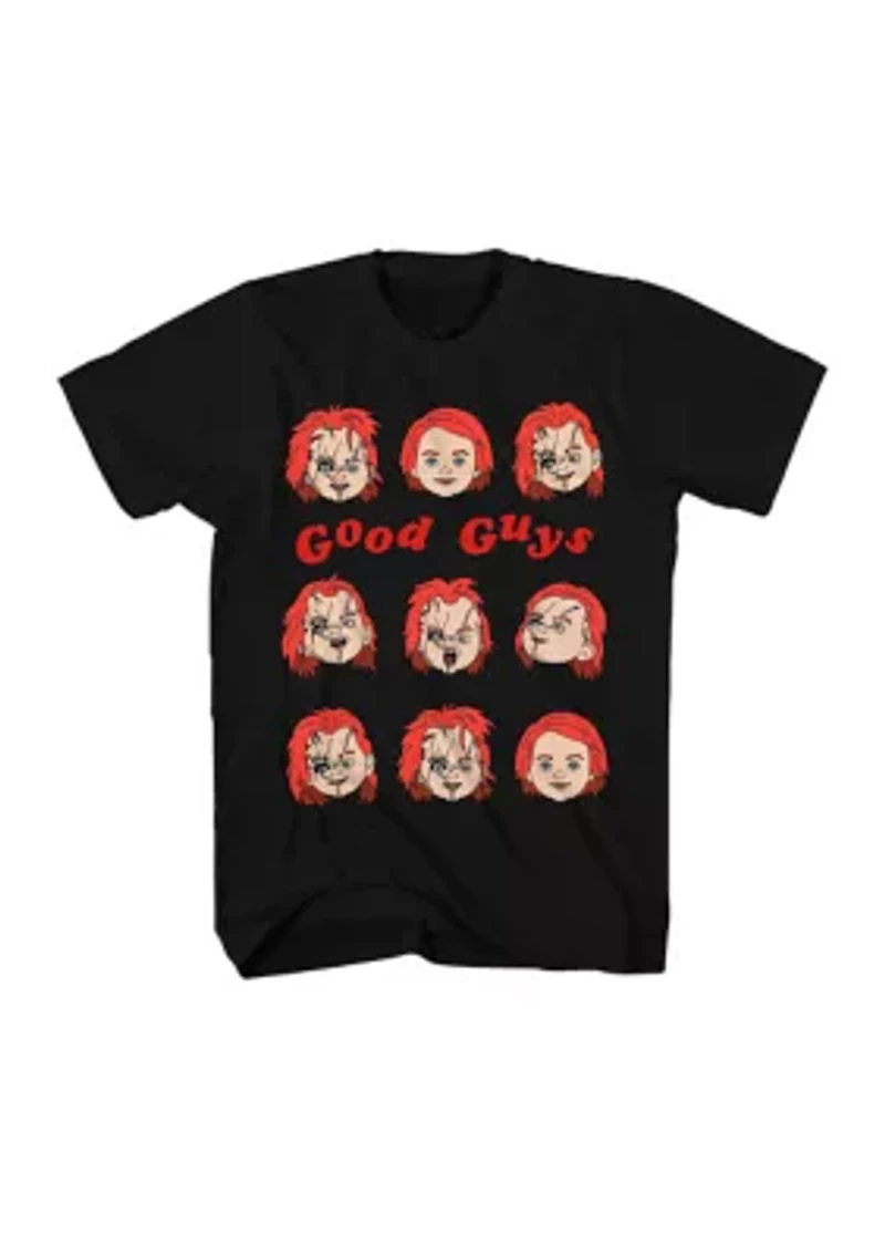 Short Sleeve Chucky Heads Graphic T-Shirt