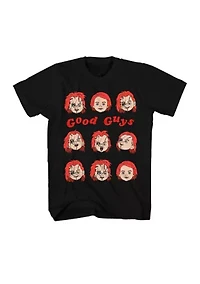 Short Sleeve Chucky Heads Graphic T-Shirt