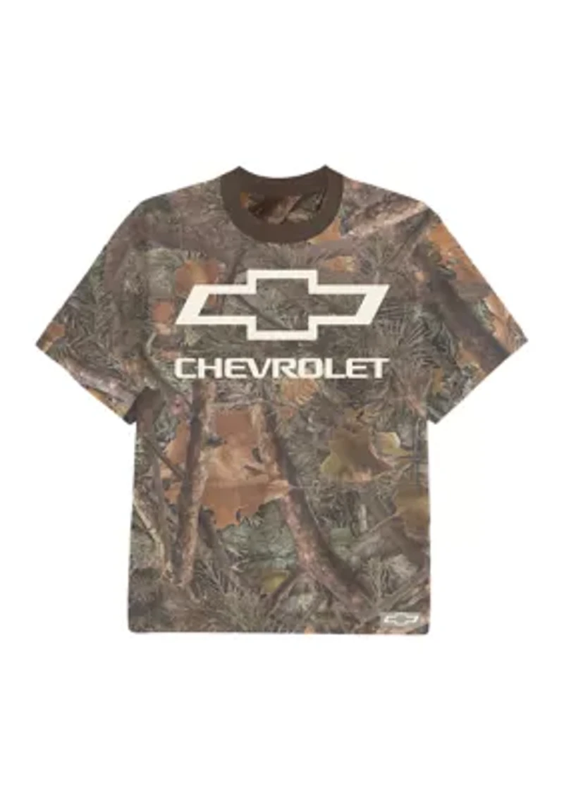 Short Sleeve Camo Chevy Graphic T-Shirt