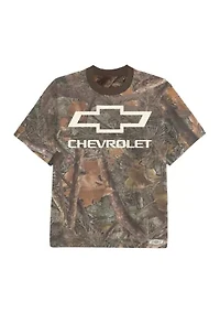 Short Sleeve Camo Chevy Graphic T-Shirt