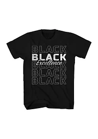Black Repeat Graphic T-Shirt