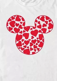 Big & Tall Mickey Hearts Fill Graphic T-Shirt