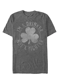 Big & Tall Drinker Fighter Graphic T-Shirt