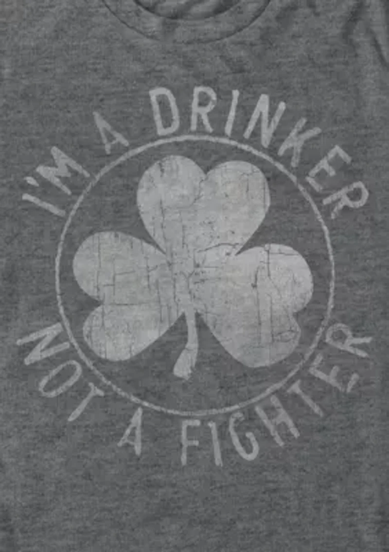 Big & Tall Drinker Fighter Graphic T-Shirt