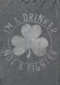 Big & Tall Drinker Fighter Graphic T-Shirt