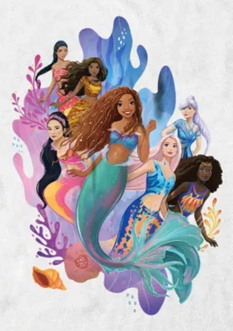 Big & Tall Mermaid Group Graphic T-Shirt