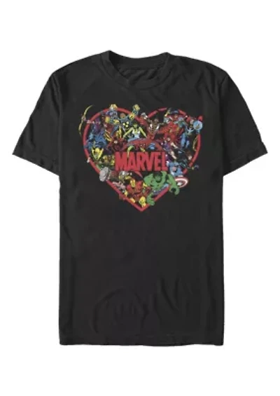 Big & Tall Marvel Hero Heart Graphic T-Shirt