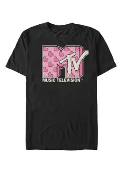 Big & Tall Mtv Heart Diagonal Graphic T-Shirt