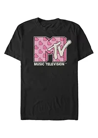 Big & Tall Mtv Heart Diagonal Graphic T-Shirt