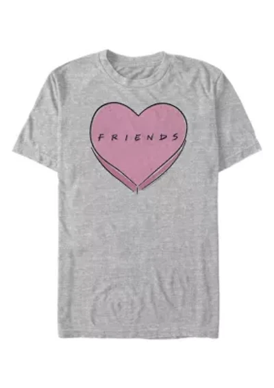 Big & Tall Friends Candy Heart Graphic T-Shirt