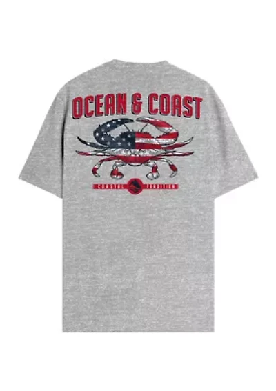 American Blue Crab Short Sleeve Graphic T-Shirt