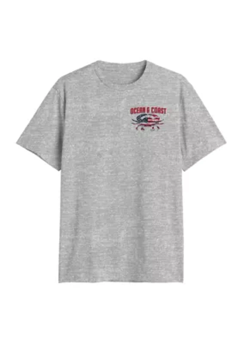 American Blue Crab Short Sleeve Graphic T-Shirt
