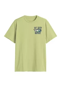 Eat Sleep Rum Repeat Short Sleeve Graphic T-Shirt