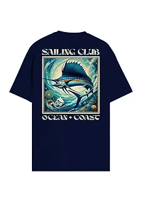 Short Sleeve Sailing Club Graphic T-Shirt