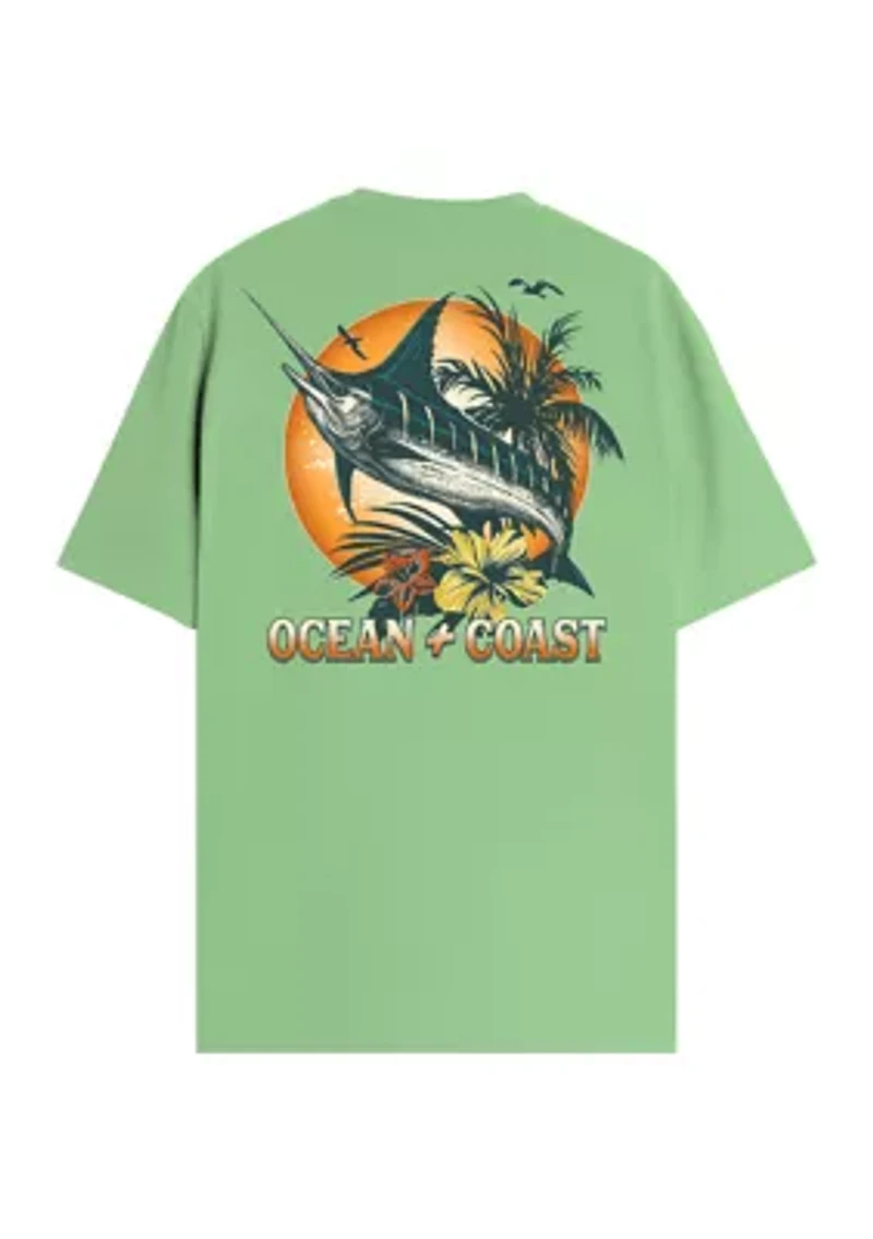 Short Sleeve Tropical Merlin Graphic T-Shirt