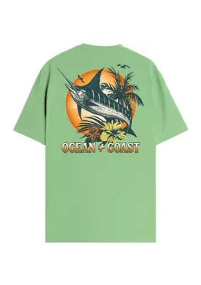 Short Sleeve Tropical Merlin Graphic T-Shirt
