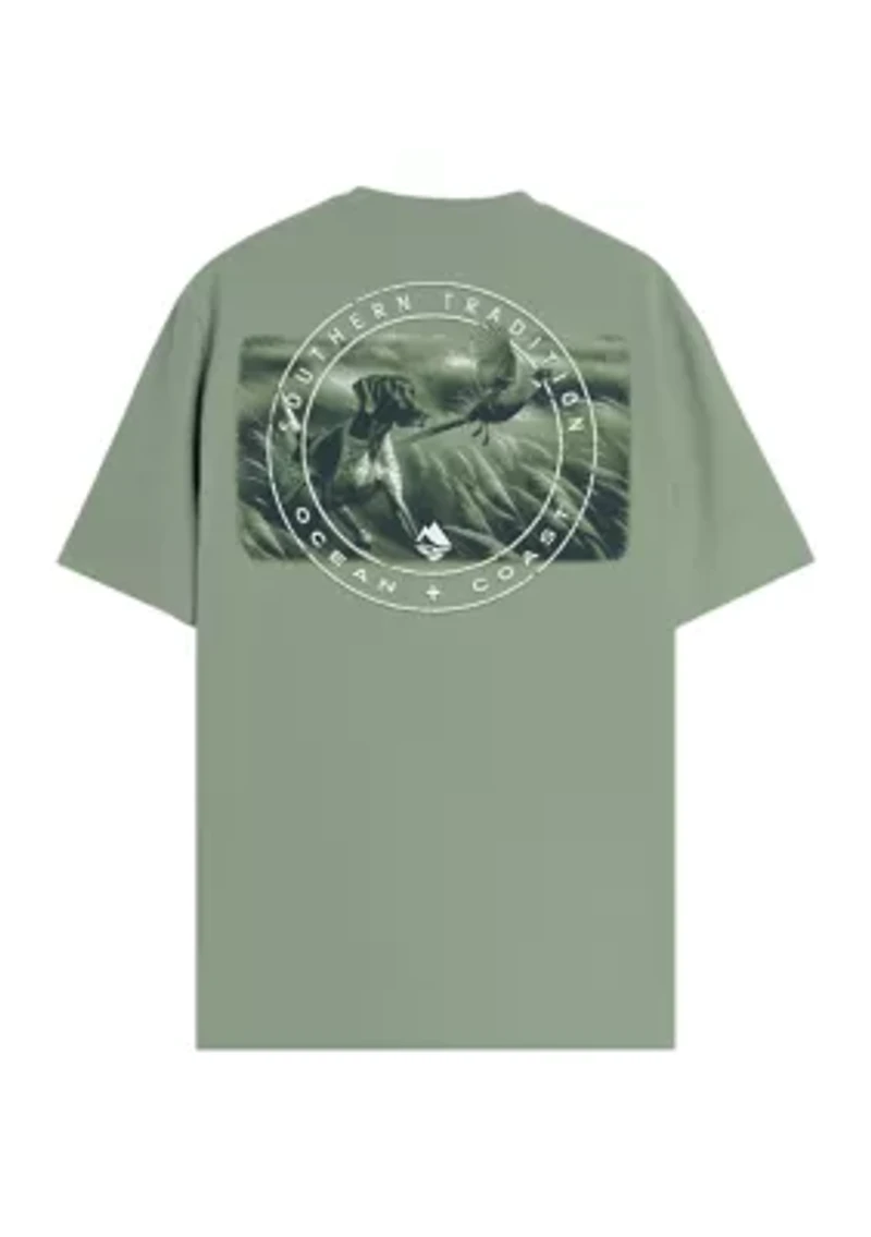 Short Sleeve Dog Flush Graphic T-Shirt