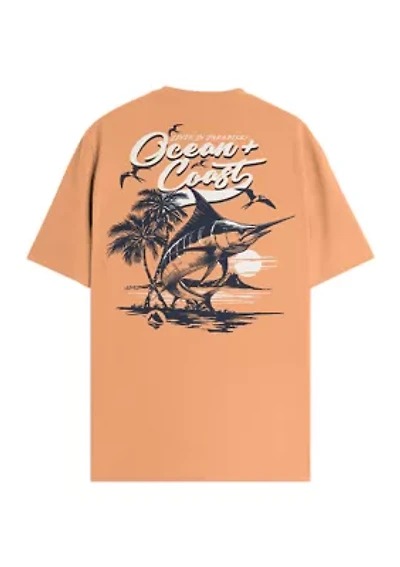 Short Sleeve Living Paradise Graphic T-Shirt